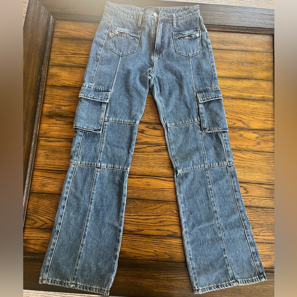 BRAND NEW white fox jeans